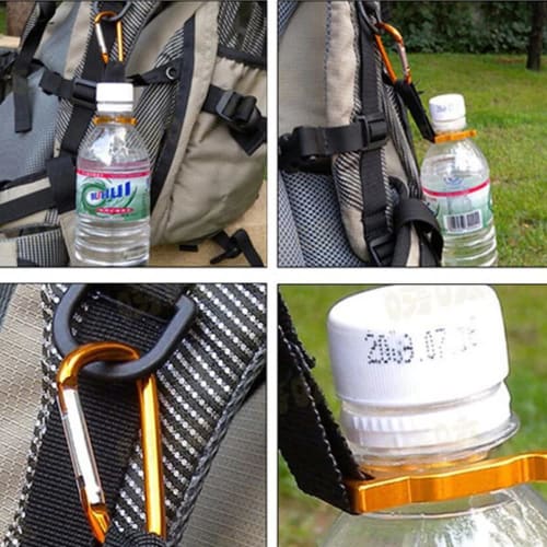 Audiophile Water Bottle Holder with Carabiner, Set of 5 (Blue)