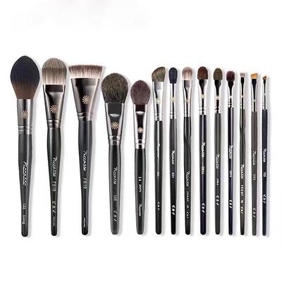 Set pensule de machiaj Picasso: Fond de ten, Sprâncene, Buze, Fard de pleoape, Corector, Umbră pentru nas, Fard de obraz, Pudră liberă Instrumente de frumusețe