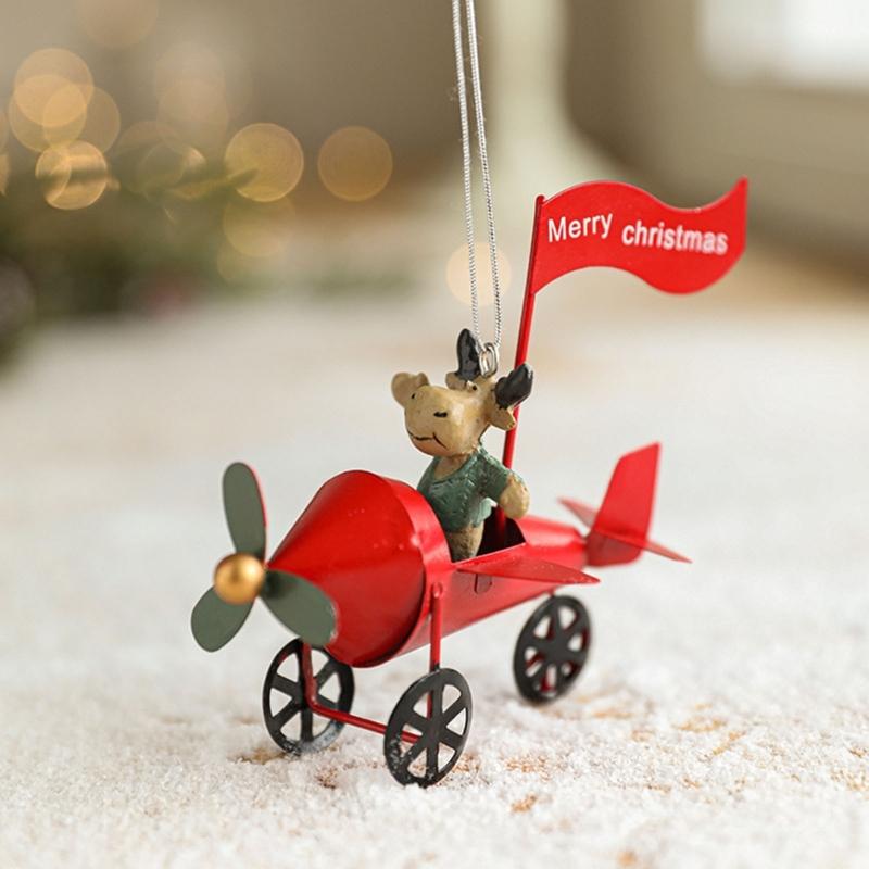 Miniature Christmas Hanging Ornament Miniature Christmas Hanging Ornament Delicate Iron Resin Holiday Tree Adornment