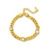Geometric Water Drop Necklace With Cz Stones For Fashionable Women And Men