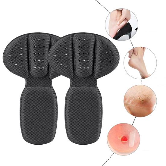 

4 пары женских туфель, мягкие самоклеящиеся подушечки для пяток, подушечки для снятия боли, ухода за ногами, нескользящие, износостойкие, невидимые наклейки на стельку для пяток C бежевый