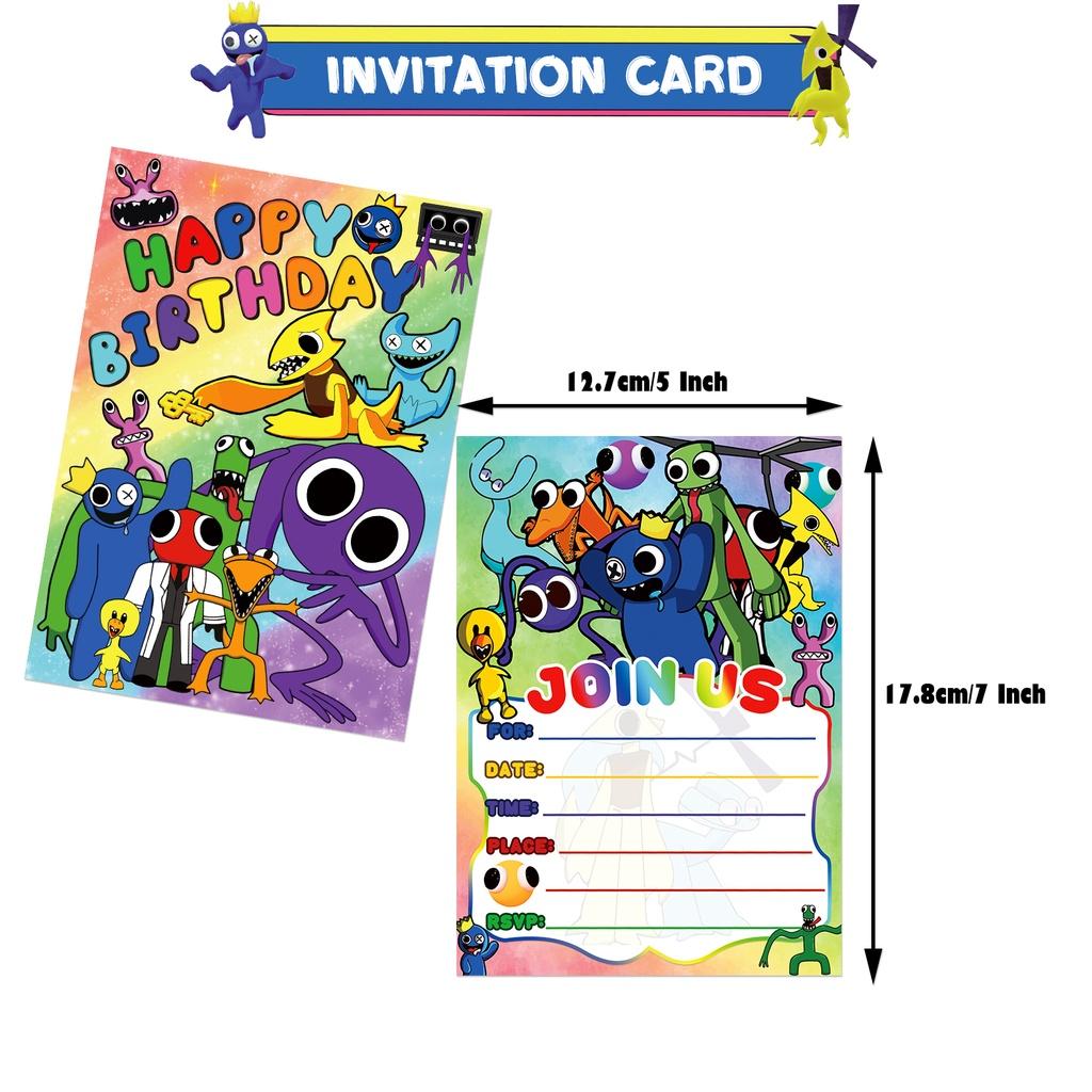 Rainbow Friend 2 Birthday Party Set Decorate With Vibrant Rainbow Theme Includes Cake Topper, Balloons, And More!