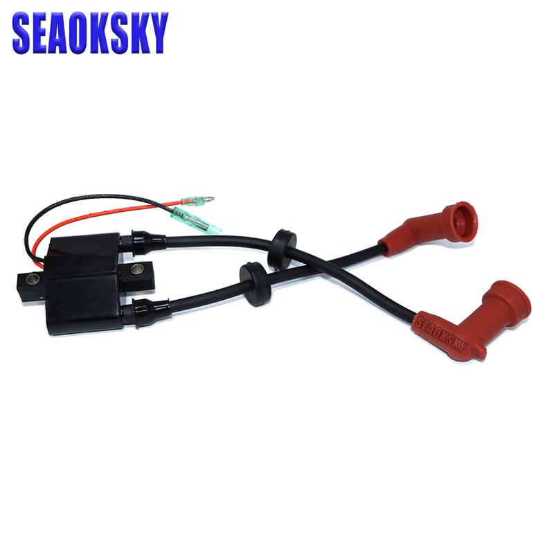 Ignition coil assy 6F5-85570-10 for Yamaha 4 stroke 15HP 20HP Outboard Motor чёрный