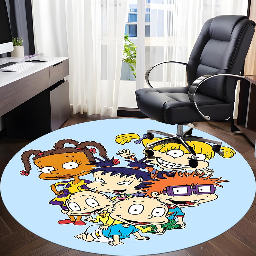 1pc Rugrats Office Round Area Rug, Bedroom Living Room Home Decor, Room Deco,  Offic A1016141