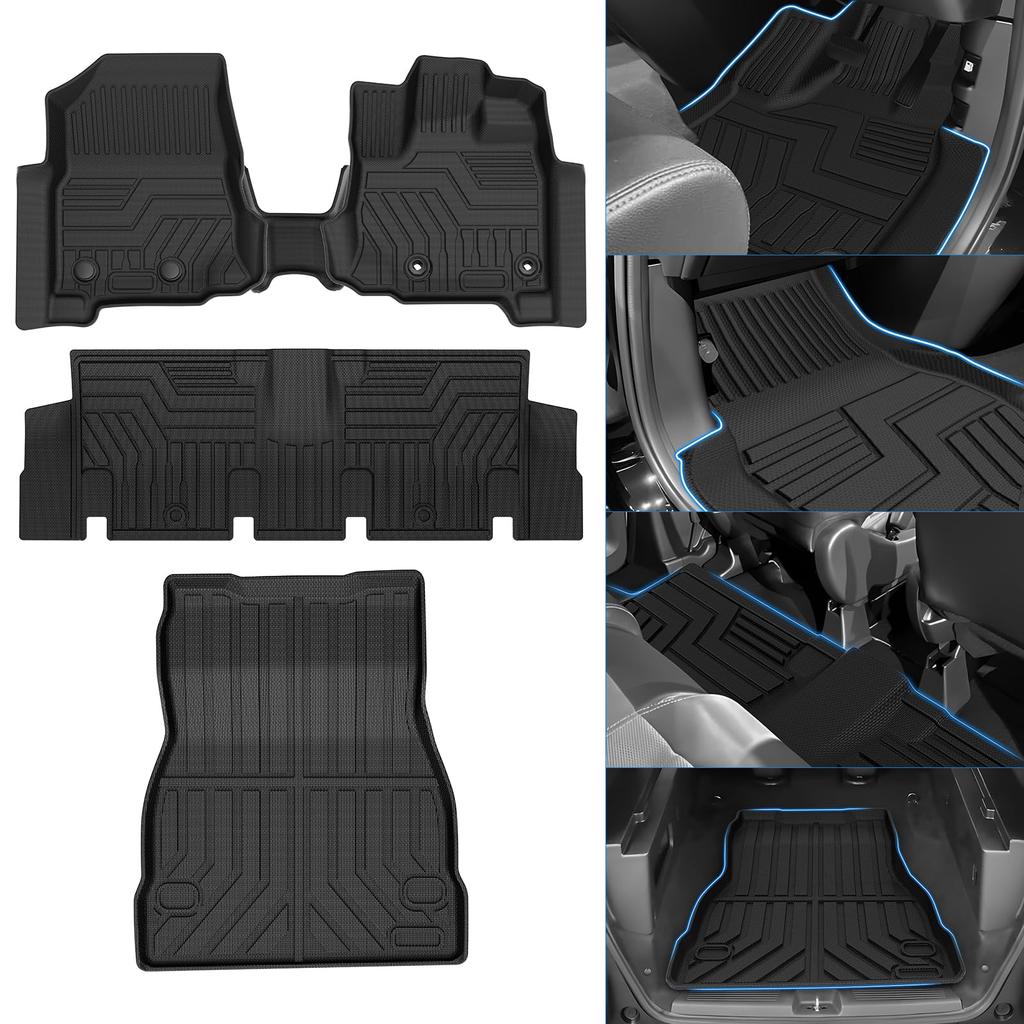 CARVANTA Honda Freed GT Series Hybrid Floor Mats and Trunk Mat Set Generation June 2024 Full Set of 3D Luggage Luggage and Cargo Mats TPE 3D Design