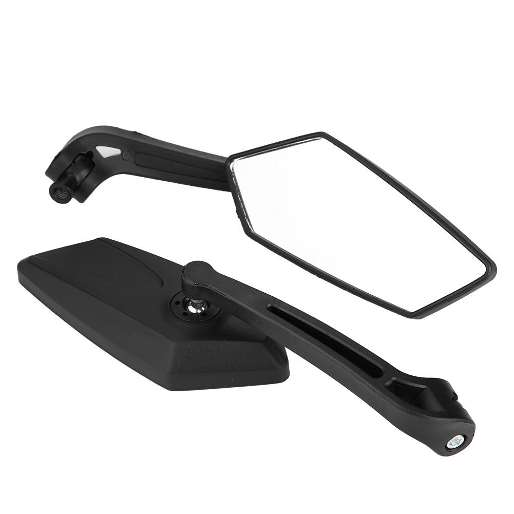 2 pcs Set Motorcycle Black l bar & R Bar Retro Side Rearview Mirror