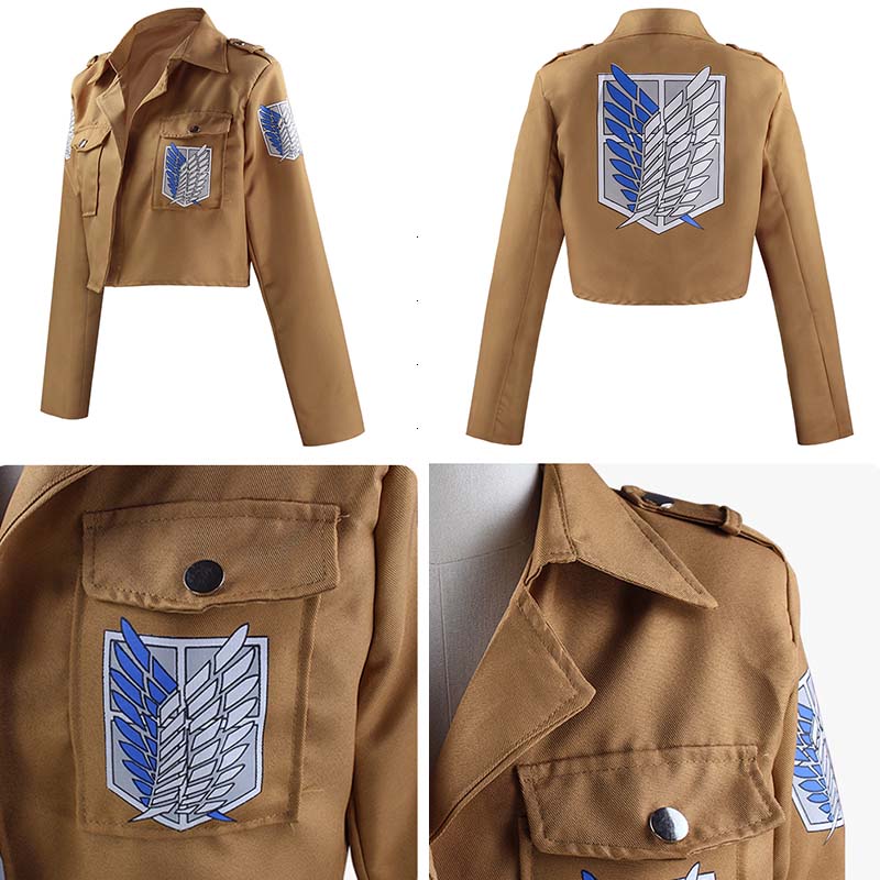 Shingeki No Kyojin Cosplay Kostüm Aufklärungstrupp Umhang Uniform Aufklärungstrupp Gürtel Haken Levi Mikasa Eren Jäger Komplettes Set