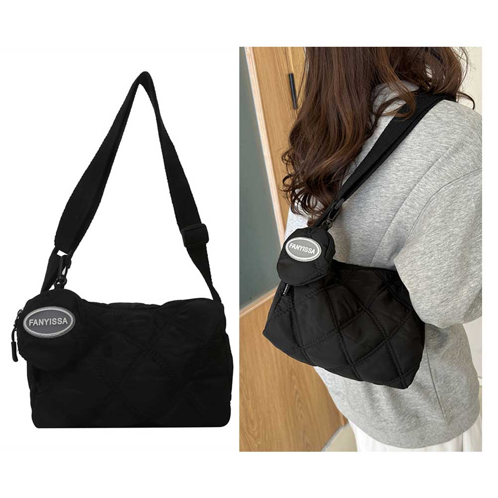 

Women Diamond Embroidery Shoulder Messenger Bag with Coin Bag Hobo Bag