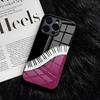 Piano Keys Is Simple Retro Phone Case For IPhone 17 Air 16 E Pro Max 15 14 13 Mini 12 Pro 11 Max Plus Black Glass Cover