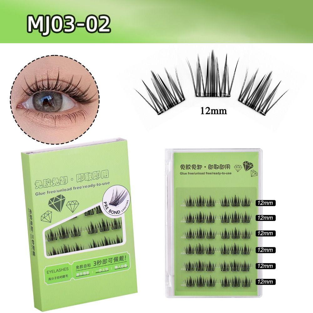 Soft Lash Individual Clusters Glue-free Lashes Self Adhesive Press on Lashes  Eyelash Extension