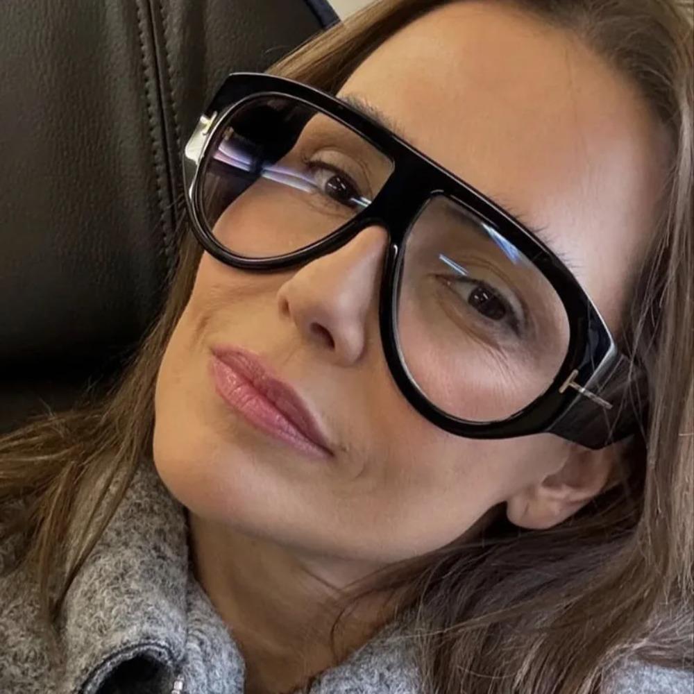 Brand Oversized Pilot Glasses Frames Men Women Fashion Big Frame Transparent Computer Glasse Vintage Luxury Designer  sunglasses