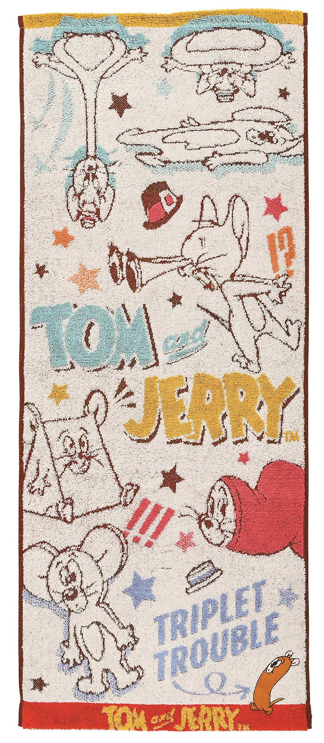 Marushin Том и Джерри Неприятности Лицо Джерри Антибактериальное и Доступно в 2 4105000900 Полотенце, Хлопок, Дезодорирующее, Размеры,