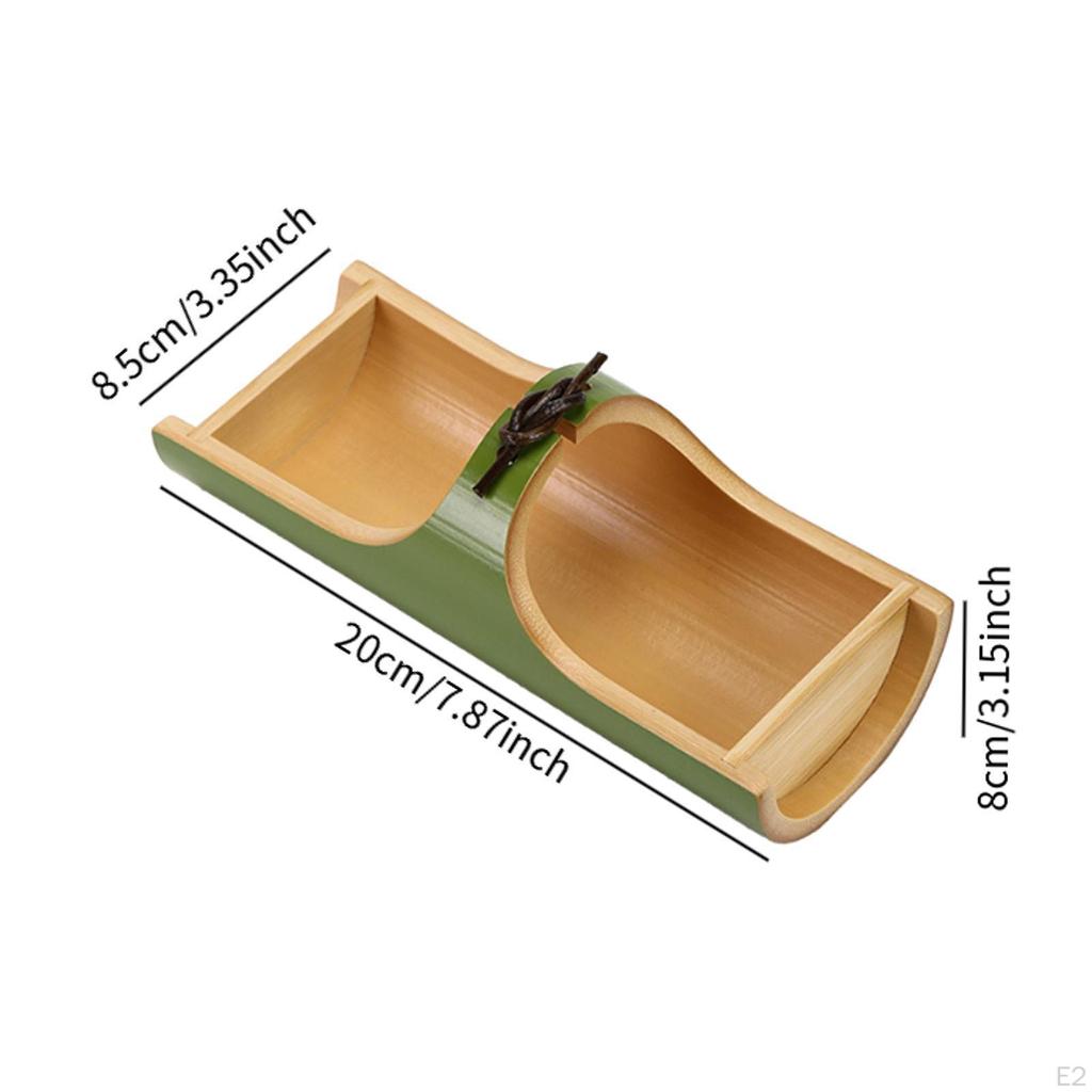 Bamboo Dessert Cake Plate Food Storage Container Handicraft Kitchen Decor Tray Refreshments Basket