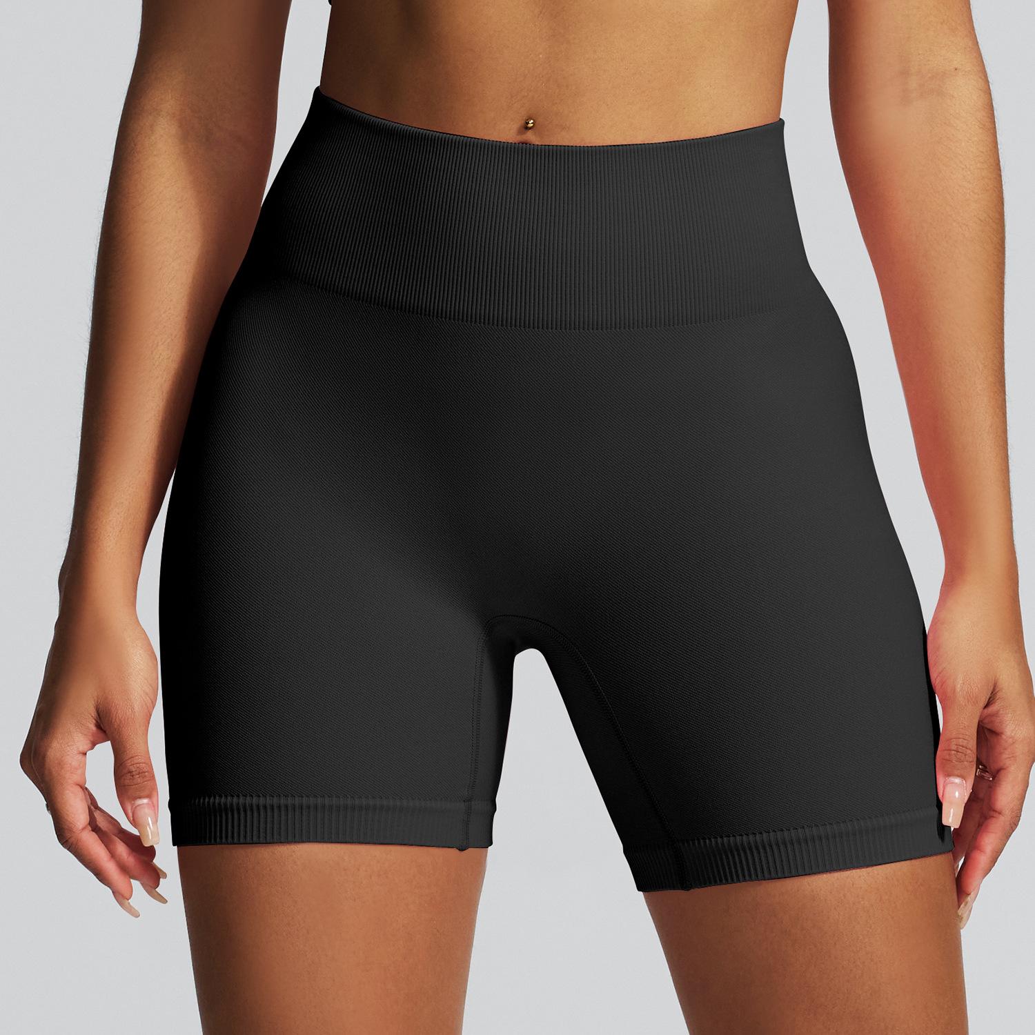

Sports shorts European and American high-waisted yoga shorts, abdomen and hips, quick-drying, outer wear, running fitness pants S