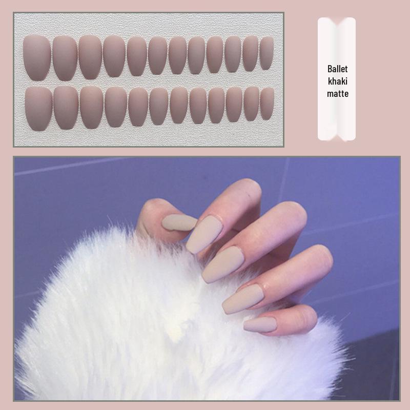 European & American Frosted Matte Press-On Ballet Nails