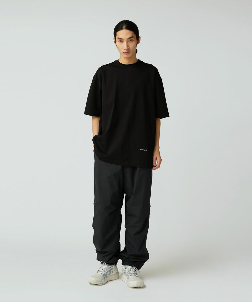 Snow Peak Organic Cotton Mercerized Short Size Black T-Shirt TS-25AU001, Sleeve, Men's/Women's, L,
