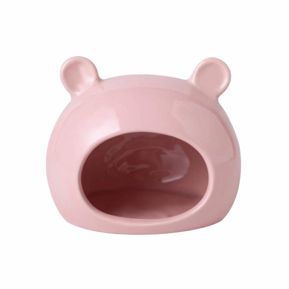 Cheese Shape Hamster Ceramic Nest Creative Hamster Cave Ceramics Hamster House  Ice House Supplies розовый