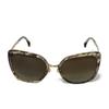 Used 10097 Fox Shape Eyewear 4209 c.463/S9 7968 Polarized Gradient Gold Logo Acetate Clear Havana Women's from Japan