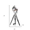 Modern Vintage Search Light Floor Lamp Nautical Spotlight On Wooden Tripod Stand
