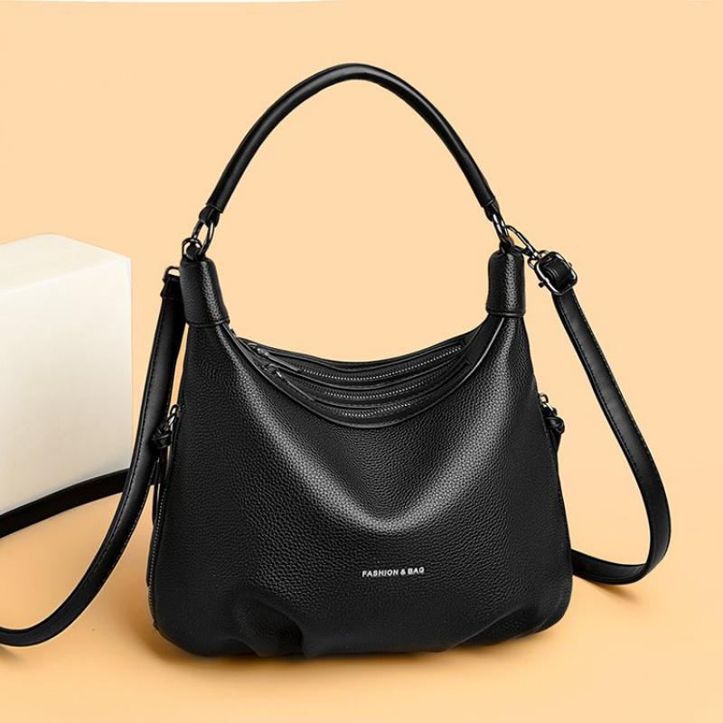 Women’s Soft PU Leather Shoulder Bag & Crossbody Bag 2026 Fashion Solid Color Large Capacity Casual Daily Handbag with Adjustable Strap Zipper