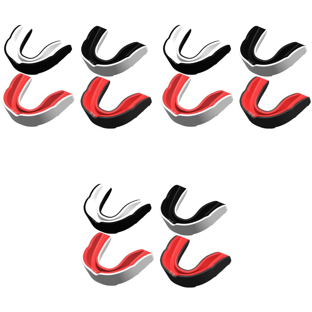 4-12Pcs Fighting Training Mouth Guard Boxing Gum Shield Adult Junior Mouthguard Football Wrestling Boxing Teeth Protection