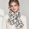 Faux Rabbit Fur Faux Fur Scarf Cross Design Thicken Scarf Korean Style Winter Scarf  For Women