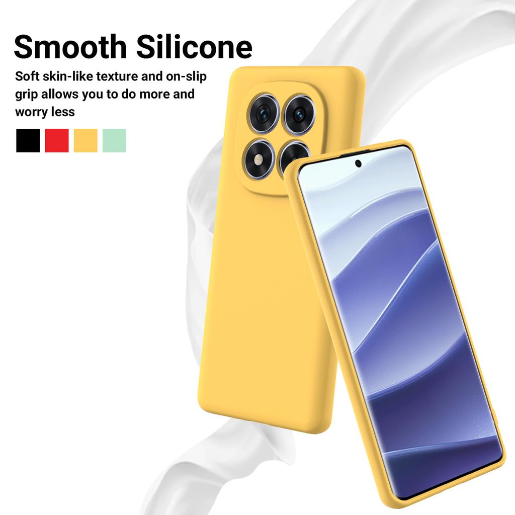 For Xiaomi Poco X7 5G Liquid Silicone Case Phone Back Cover with Hand Strap