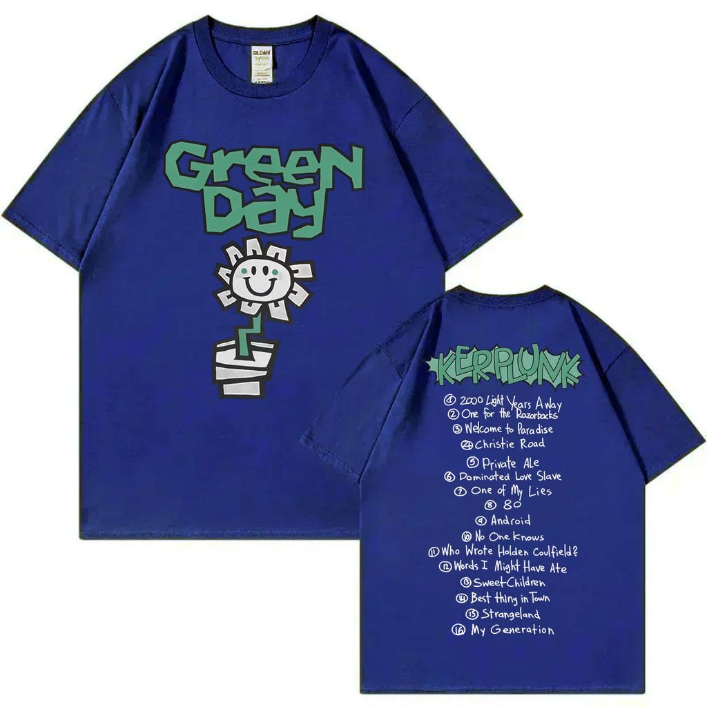 Rock Band Green Day Kerplunk Album Merch Trička Pánské Dámské Oblečení Móda Hip Hop Tričko Letní Ležérní Tričko s Krátkým Rukávem