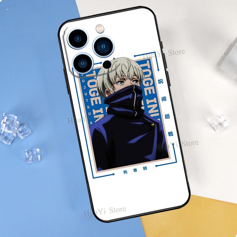 Toge Inumaki Jujutsu Kaisen Anime Hülle für iPhone 13 12 11 Pro Max mini SE 2020 X XR XS Max 7 8 Plus Hülle Coque iPhone 18 Pro Max white