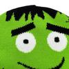 Novelty LED Beanie for Boys Factory Price Logo and Color Custom LOGO Cute Cartoon Green Knitted Hat with LED Headlamp
