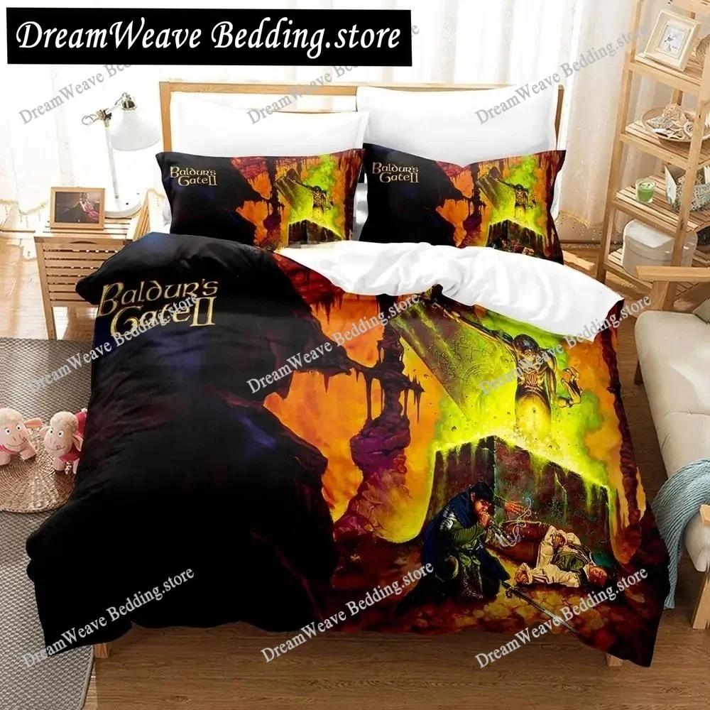 Baldur's Gate 3 Bedding Set Single Twin Full Queen King Size Bed Set Adult Kid Bedroom Duvet Cover Sets 3D Print Game Bed Sheet