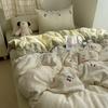 Little Cherry Cotton Bed, Girl'S Heart Cotton Bedding Quilt Cover Dormitory Sheet, Bed Hat A