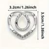 2Pcs Enchanting Knotted Heart Brooch - Sparkling Crystal Inlay, Designed Hollow, Scarf Clip for Dresses, Shawls & Capes