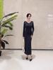 Velvet Warm Solid Color Elegant Slimming Socialite Dress