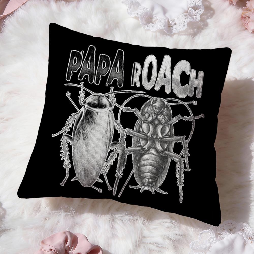 Band P-Papa R-Roach Cushion Cover Premium Comfort Reversible Pillow Cove -Two in One Design for Any Room & Car Interior