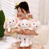 Dress Floral Colorful Emily Rabbit Plush Toy With Soft Pp Cotton Filling Children For