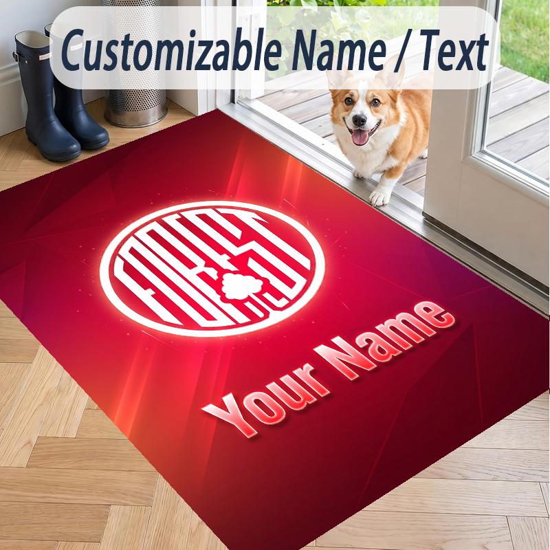 Custom Text Printed Rug Nottingham Forest FC Non Slip Floor Carpet For Home Room Decor