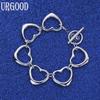 925 Sterling Silver Fashion Jewelry Heart-Shaped Bracelet