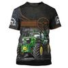 Farm Tractor Graphic T Shirt For Men Truck 3D Printed T-Shirts Casual Round Neck Tops Loose Short Sleeve Oversized Unisex Tees