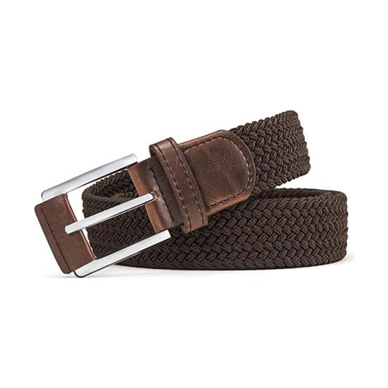 Men Casual Belt Canvas Woven Braided Web Belt Stretch Waist Casual Outdoor Work