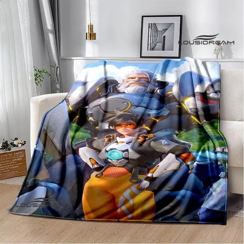 3D Game Overwatch printed blankets warm Flange blankets Soft and comfortable blanket Home travel blanket birthday gift
