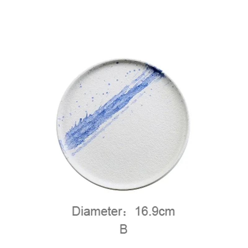 Dinner plates Creative western style ceramic dish steak dish breakfast flat dessert Western dish household tableware plates set