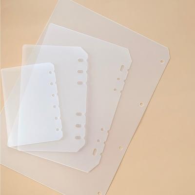 2pcs DIY Spiral Binder Divider Page Separator PP Refill Spiral Page Binder Indexing Cards  Notebook
