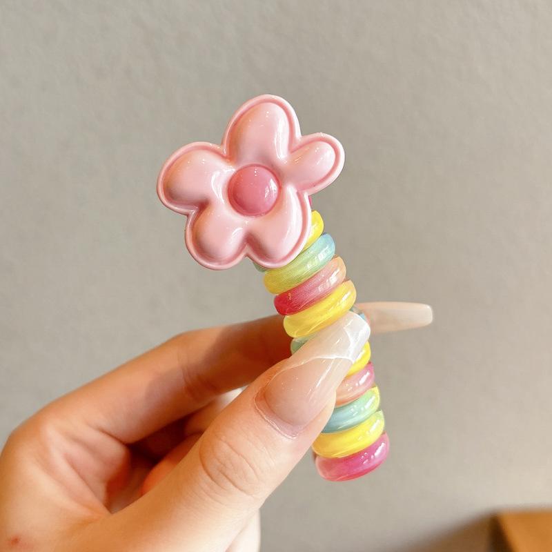 

2025 Резинки для волос «Маленькая звезда» с пузырьковым плетением - Аксессуары для волос «Телефонный шнур» для высокого хвоста для девочек