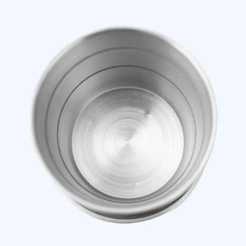 Stainless Steel Travel Carry-On Outdoor Wine Glass Portable Telescopic Water Cup Folding Wine Teacup Large Small and Medium-Size