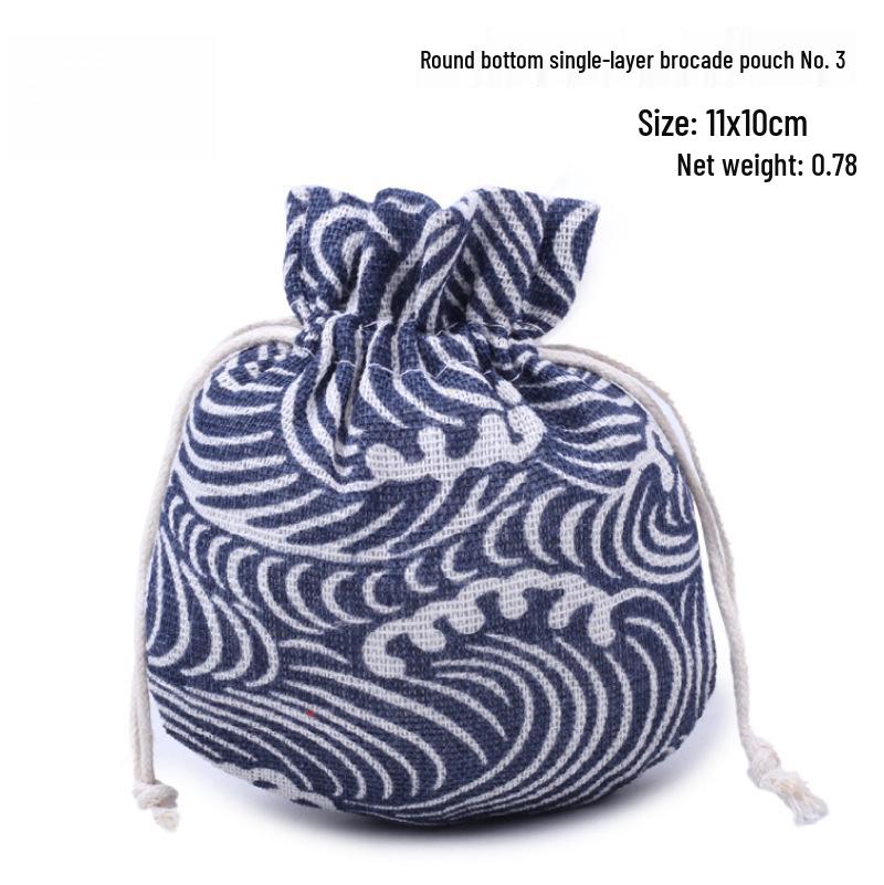 18 Brocade-Style Drawstring Bags for Buddhist Beads Bracelets & Cultural Play