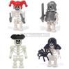 MOC Halloween Building Blocks Skeleton Army Knight Figures Flame Horse Medieval Vampire Furniture Assembly DIY Bricks Toys Gifts