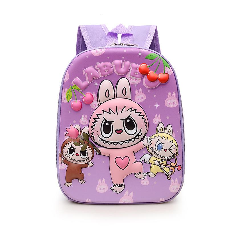 School BagsNew 3D Hard Shell  Rabub Cartoon Lightweight and Cute Backpack for Children 3-6 Years Old