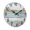 BHBL Wall Clock Bathroom Clock, Rustic Wall Clocks Battery Operated, Silent Non Ticking Wooden Coastal-Each Clock Home Decor