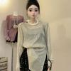 Hanbok Irregular Shine Thread Sun Protection Tshirt For Autumn Casual Women